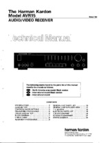 Harman Kardon AVR15 OEM Service