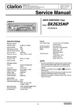 Clarion DXZ635MP OEM Service