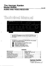 Harmon Kardon AVR30 OEM Service