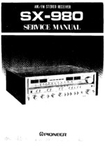 Pioneer SX-980KC OEM Service