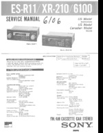 SONY XR-210 OEM Service