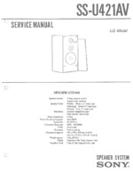 SONY SS-U421AV OEM Service