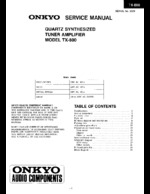 Onkyo TX800 OEM Service