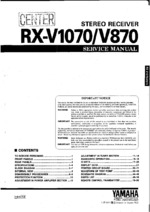 YAMAHA RX-V1070 OEM Service